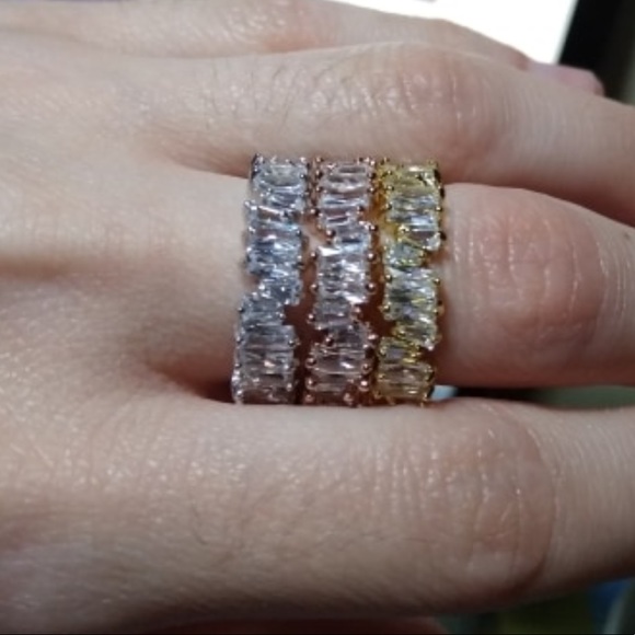 Stackable CZ Band Ring - Picture 5 of 8